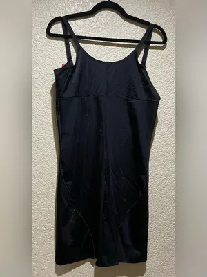 Spanx Smartgrip Open Bust Firm Control Black Shapewear Slip Dress Raw Hem 2X thumbnail 3