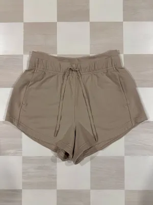 lululemon inner glow short cotton blend mojave tan 4 W7BDRS thumbnail 2