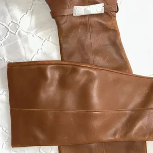 Linea Paolo Kamile Knee High Almond Toe Leather Tan Riding Boots(Size 9M) thumbnail 7