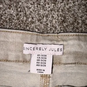Sincerely Jules Tan Cargo Denim Skirt Women's Size 9/28 Utility Mini Skirt thumbnail 2