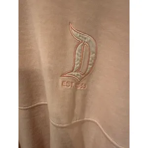 Disney Parks Peach Floral Sleeve Velour Embroidered Disneyland Spirit Jersey M thumbnail 6