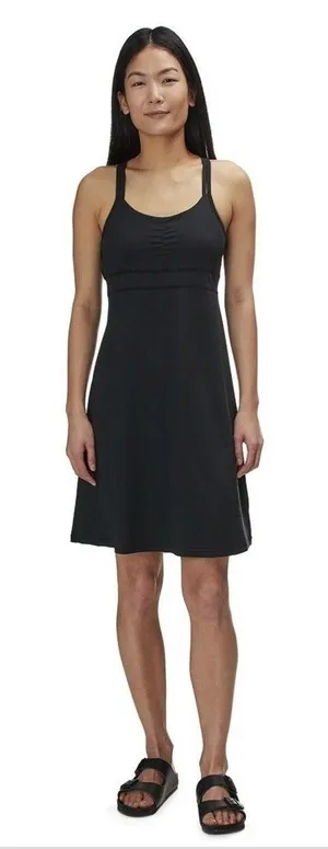 Marmot Taryn Dress Black Athletic Strappy Mini Dress w/ Built-in Bra Small thumbnail 1