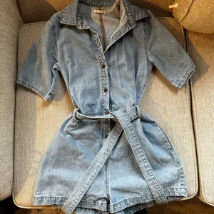 Billabong Light Blue Denim Romper thumbnail 1