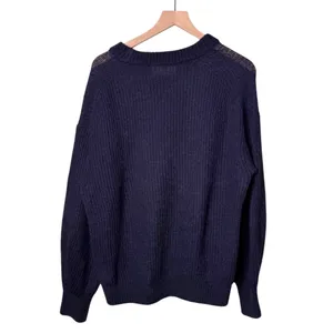 Everlane Alpaca Merino Wool Crewneck Pullover Sweater Navy Women’s Size Medium thumbnail 2