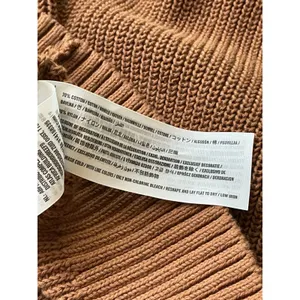 Abercrombie & Fitch Brown Cold Shoulder Mock Neck Ribbed Sweater Dress Small thumbnail 9