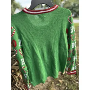 Joe Boxer Women's Size‎ Large Fun Holiday Santa Sweater With Sequin thumbnail 7