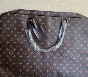 Brown Faux Leather Suit Bag thumbnail 3