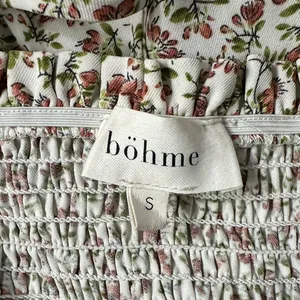 Bohme Ivory Smocked Floral Print Mini Dress Women Small Romantic Prairiecore thumbnail 9