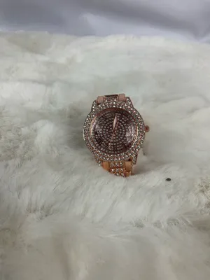 Women’s Rose Gold Tone Rhinestone Watch Roman Numeral Link Bracelet thumbnail 8