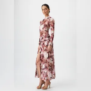 NWT Bardot Lea Tie Dye Mesh Long Sleeve Dress Extra Small thumbnail 2
