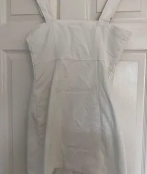 Forever 21 White Denim Mini Button Dress thumbnail 4