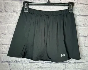 UnderArmour skort‎ women’s size small all black front and back tennis, golf thumbnail 1