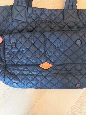 MZ Wallace Quilted Tote in Navy thumbnail 3