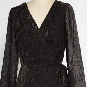 ModCloth Secretly Spotted Wrap Dress Size L thumbnail 2