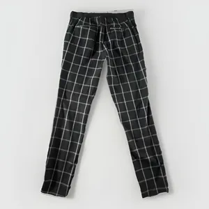 ZARA Women's Black White Windowpane Plaid Slim Ankle Dress‎ Pants Size XS thumbnail 3