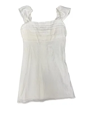 Abercrombie & Fitch A&F Emerson Cap Sleeve Mini Dress Linen White Medium NEW thumbnail 6
