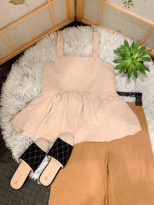 babydoll top Tan Size XS thumbnail 1