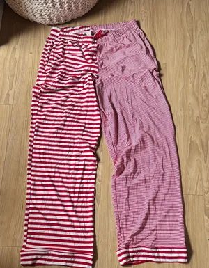 Victoria's Secret Red and White Striped Pajama Pants thumbnail 1