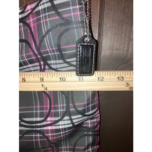 Coach Purse Poppy Plaid Berry‎ Pink Purple Black Glittery thumbnail 5