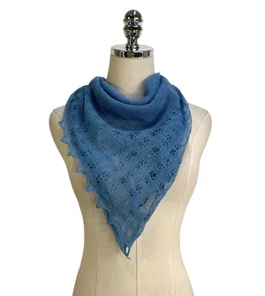 Vintage Glen Appin Wool Square Scarf Blue thumbnail 1