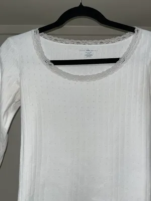 McKenna Top, Pointelle eyelet top thumbnail 2