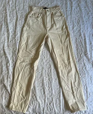 ASOS DESIGN Size 24 Beige Baggy Straight Pant Jeans thumbnail 7