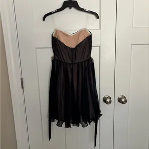 Navy Blue Strapless Homecoming Dress thumbnail 2