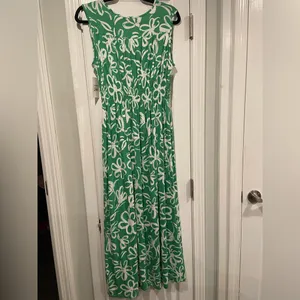 NWT Harper 241 Size S Green Wrap Top Braided Elastic Waist Sleeveless Maxi Dress thumbnail 7