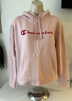 Champion Women's Light Pink Hoodie thumbnail 1