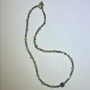 Handmade Moss Agate + Citrine + Green Aventurine Beaded Necklace * ✨ thumbnail 7