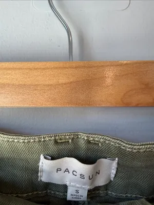 PacSun Olive Cargo Maxi Skirt thumbnail 4
