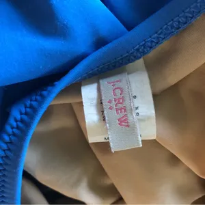 J. Crew Factory Bow-Back One-Piece Swimsuit Blue Sz S G5824 Summer Beach Pool thumbnail 4