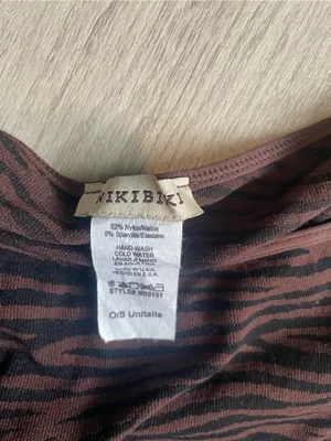 Nikibiki Brown and Black Zebra-Print Long Sleeve Top thumbnail 2