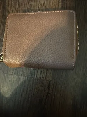 Steve Madden Brown Pebbled Leather Zip Wallet with Braided Accent thumbnail 6
