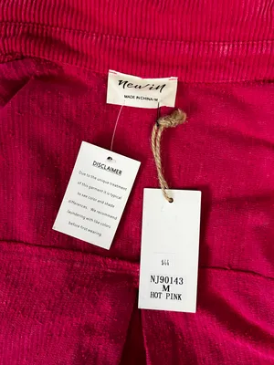 Boutique Corduroy Flannel Jacket Pink Size M thumbnail 4