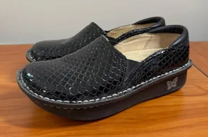 Alegria Debra Clog Slip On Professional Comfort Shoe‎ Patent Leather Black 36 thumbnail 1