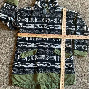 Sloane Rouge Women's Jackets Hooded Aztec Print Geometric Tribal Printed Dino M thumbnail 2