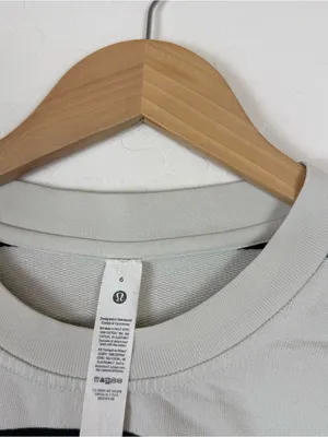 Lululemon Perfectly Oversized Cropped Crew Striped Sweatshirt thumbnail 4