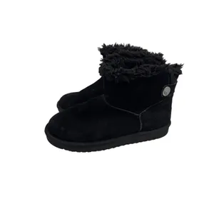 Koolaburra by UGG Victoria Short Black Suede Fur Trim Boots Womens 10 thumbnail 4