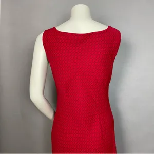 Vintage 90s Dress Bias-Cut Geometric Pattern Sleeveless Women‎ Size 8 V-Neck thumbnail 7