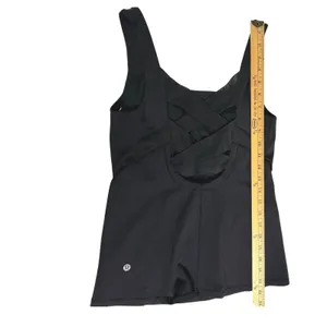 Lululemon Athletica Black Crisscross Back Tank Top Size 6 thumbnail 3