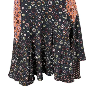 Derek Lam 10 Womens Silk Dress Sz 8 Medallion Print Asymmetric Hem Career Boho thumbnail 3