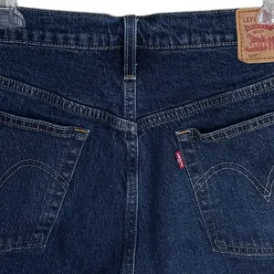 Levi's 501® Original‎ High Rise Denim Dark Wash Shorts Sz 32 thumbnail 7