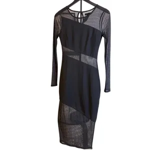 H:ours Revolve Lavo Dress in Shimmering Sheer / Black Women’s Dress Sz SMALL thumbnail 3
