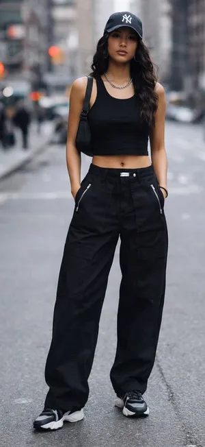 Abercrombie & Fitch Baggy Cargo Pants Women's 28/6S Skater Y2K NWT thumbnail 1