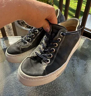 Paul Green Hadley Platform Sneaker Shoes Women's Leather Blue Size US6/3.5UK thumbnail 1