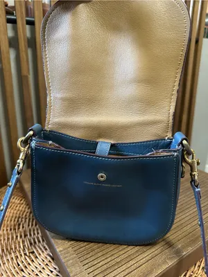 Coach 1941 Saddle Bag 23 Blue Cornflower Glovetanned Leather Rivet Crossbody thumbnail 10