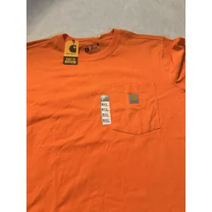 Carhartt Women Loose Fit Heavyweight Short-Sleeve Pocket T-Shirt XLBright Orange thumbnail 6