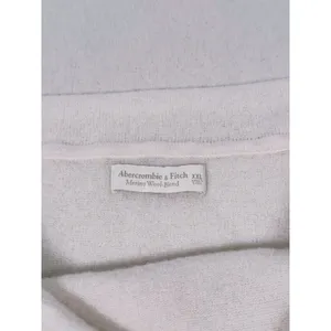 Abercrombie & Fitch Merino Wool Off Shoulder Sweater XXL Cream Cozy Old Money thumbnail 4