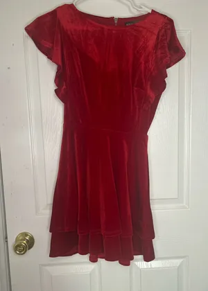 Red Velvet Dress Dillard's Homecoming thumbnail 1